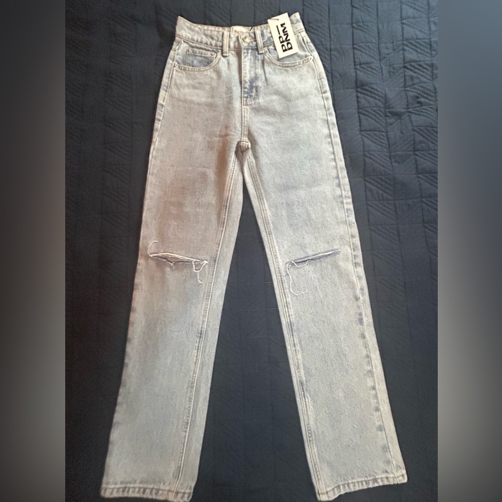 Princess Polly Holland High Rise Straight Leg Jeans Denim - Picture 3 of 10
